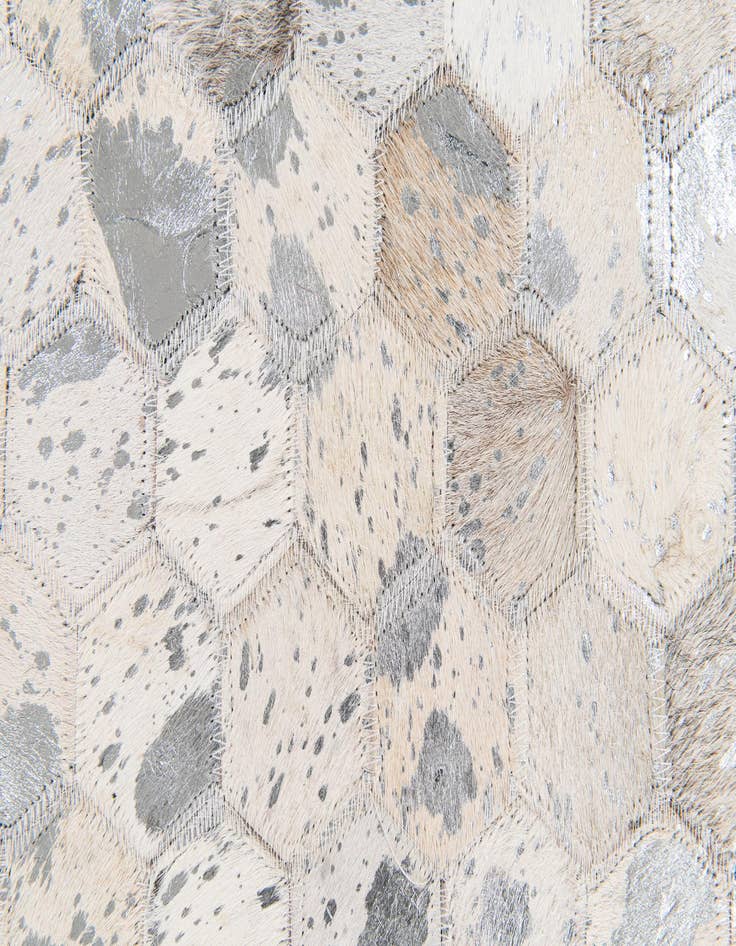 Detail image of  5' 1 x 8' 1 Cowhide Stocks Rug