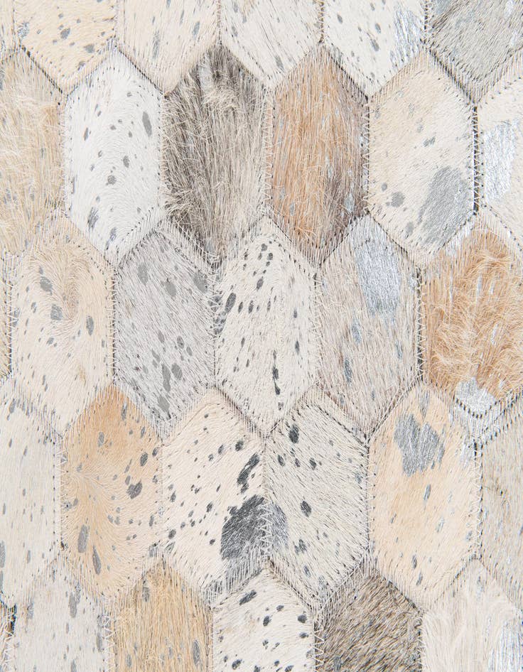 Detail image of  5' x 8' Cowhide Stocks Rug