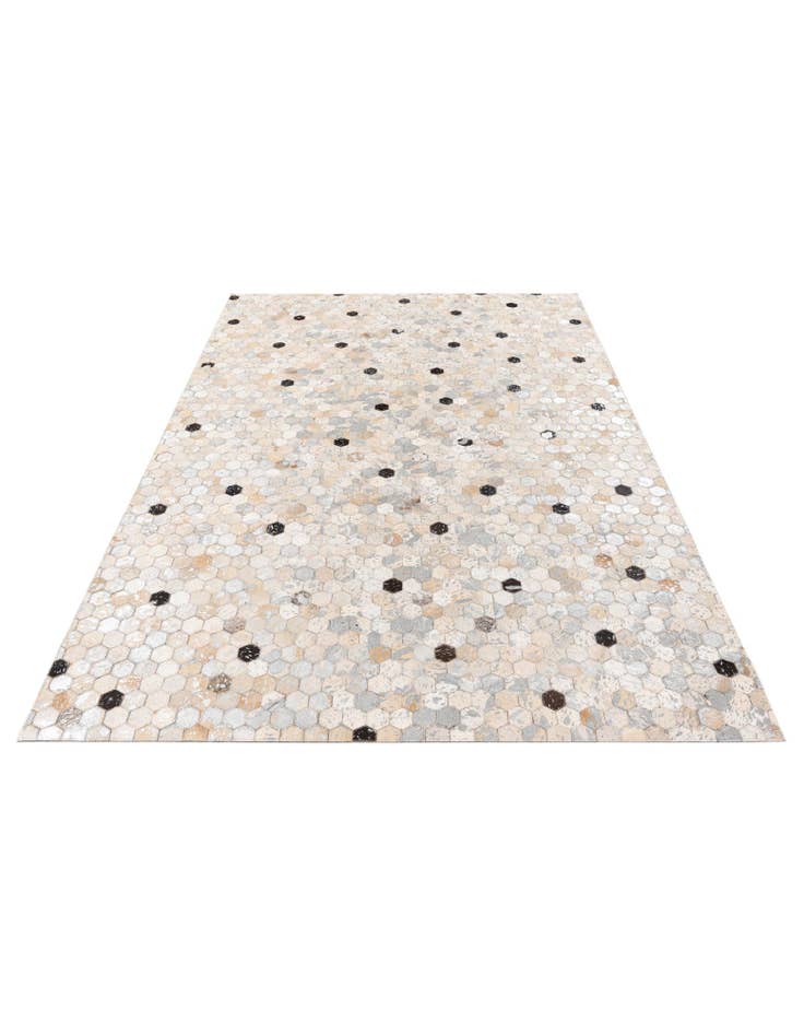 Detail image of  5' 5 x 7' 8 Cowhide Stocks Rug