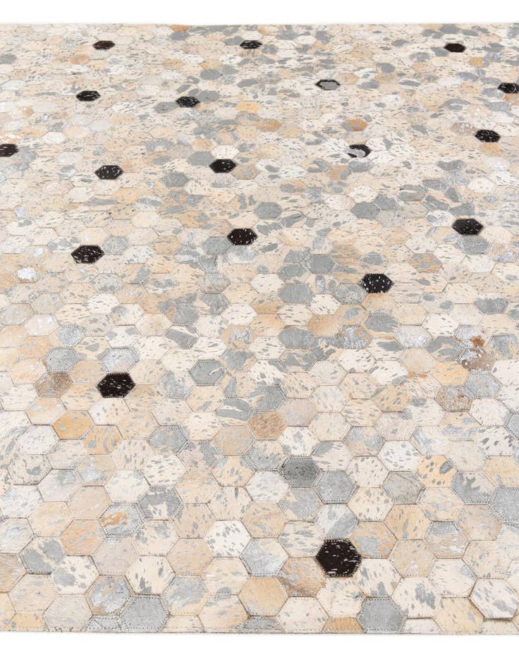 Detail image of  5' 5 x 7' 8 Cowhide Stocks Rug