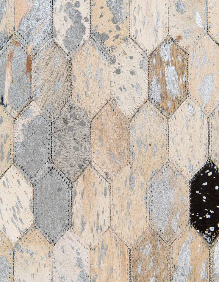 Detail image of  5' 5 x 7' 8 Cowhide Stocks Rug