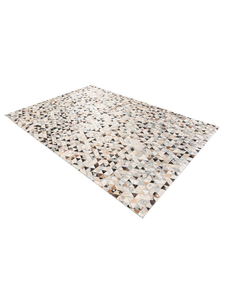 Detail image of  5' 3 x 7' 6 Cowhide Stocks Rug