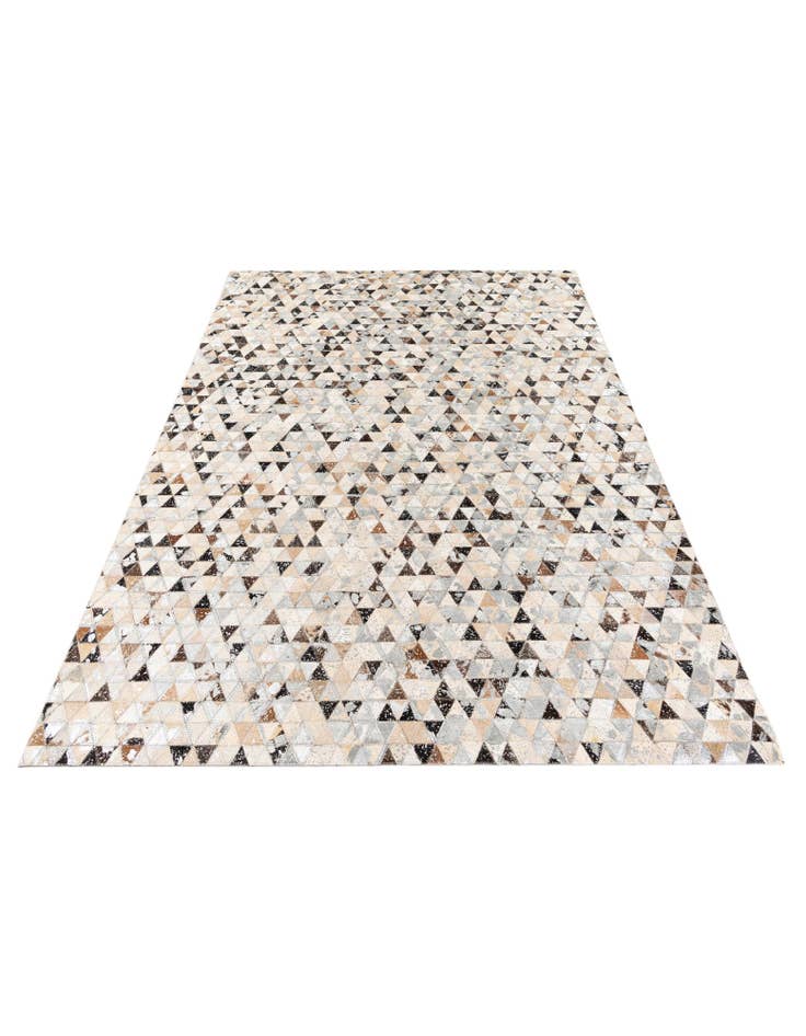 Detail image of  5' 3 x 7' 6 Cowhide Stocks Rug
