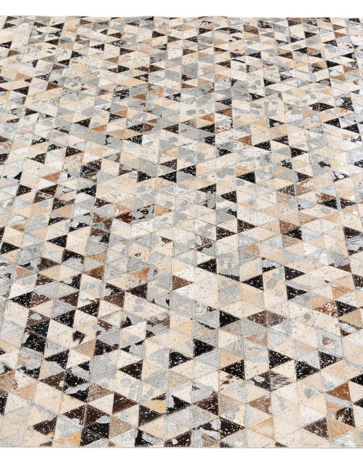 Detail image of  5' 3 x 7' 6 Cowhide Stocks Rug