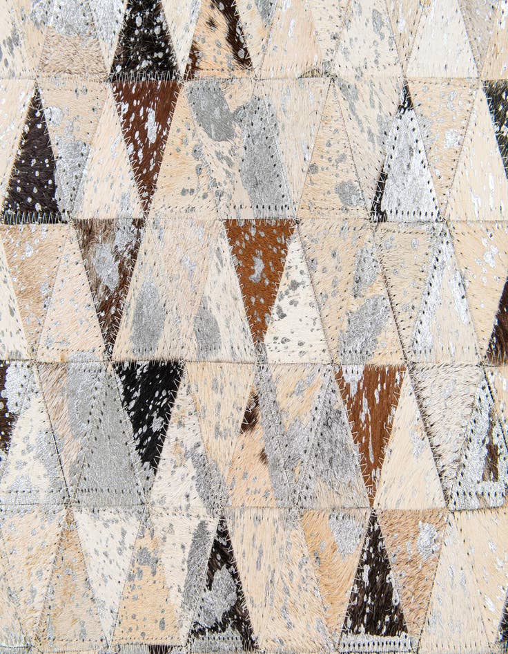 Detail image of  5' 3 x 7' 6 Cowhide Stocks Rug