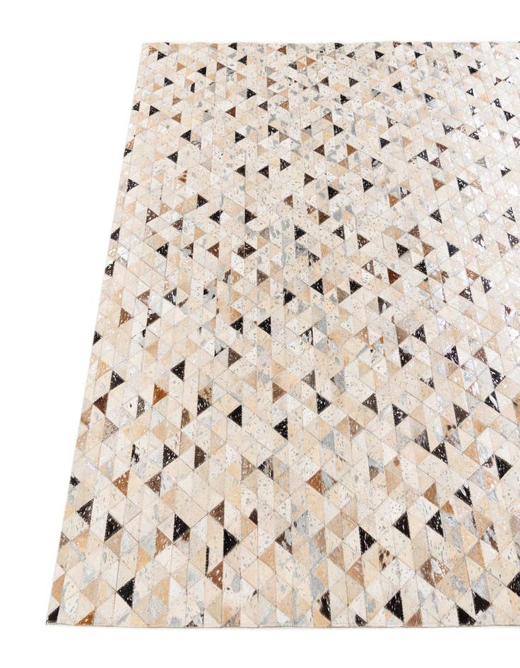 Detail image of  5' 2 x 7' 7 Cowhide Stocks Rug