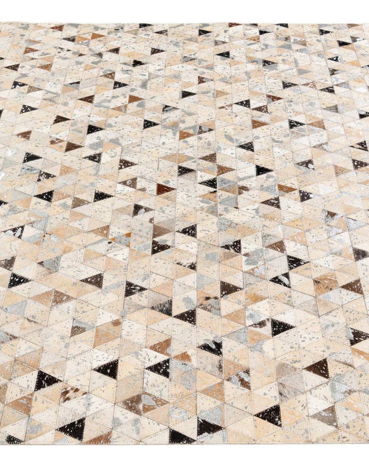 Detail image of  5' 2 x 7' 7 Cowhide Stocks Rug