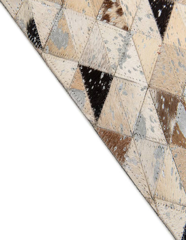 Detail image of  5' 2 x 7' 7 Cowhide Stocks Rug