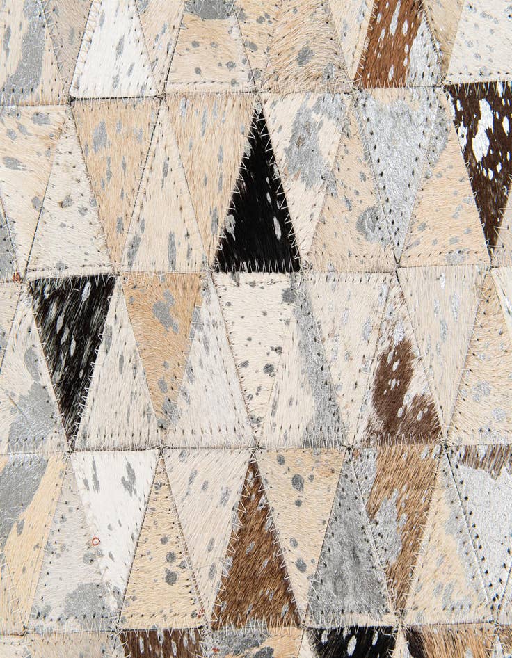 Detail image of  5' 2 x 7' 7 Cowhide Stocks Rug