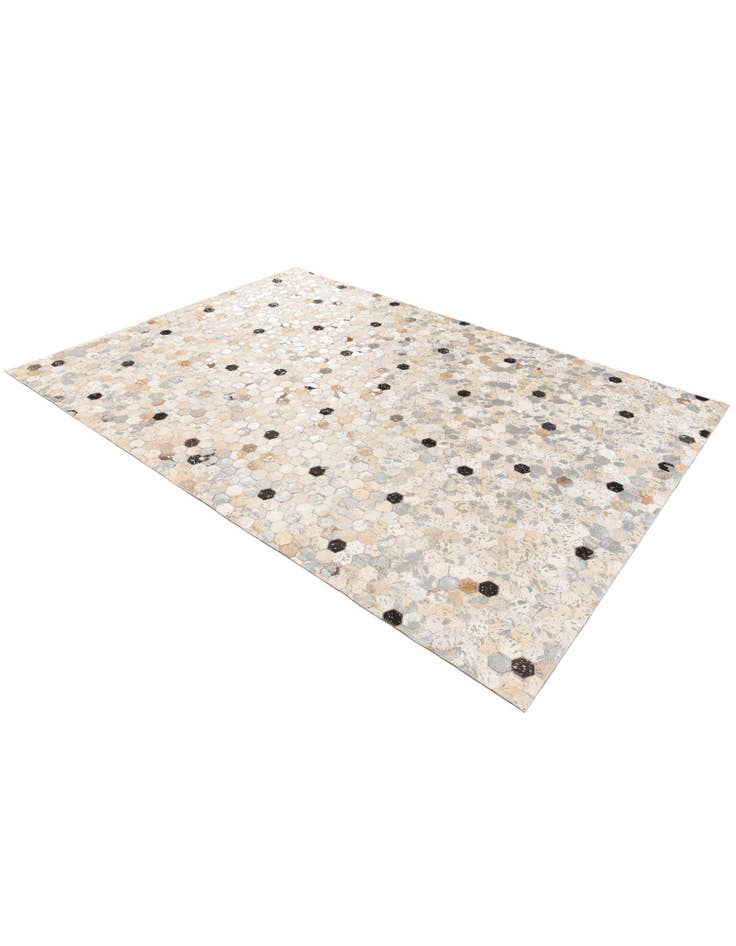 Detail image of  5' 4 x 7' 7 Cowhide Stocks Rug