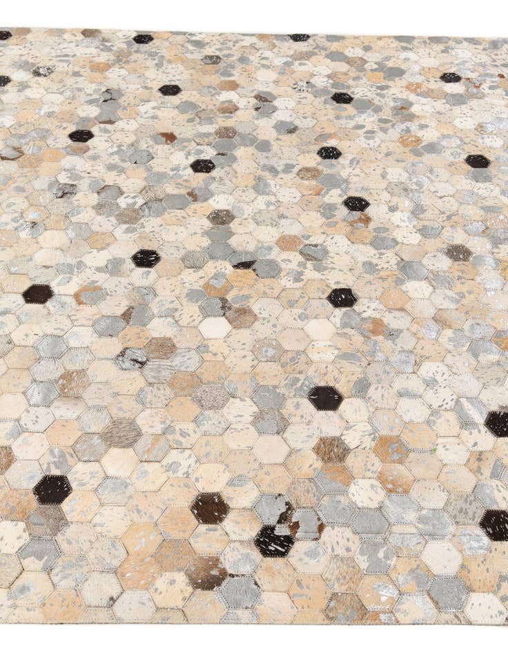 Detail image of  5' 4 x 7' 7 Cowhide Stocks Rug