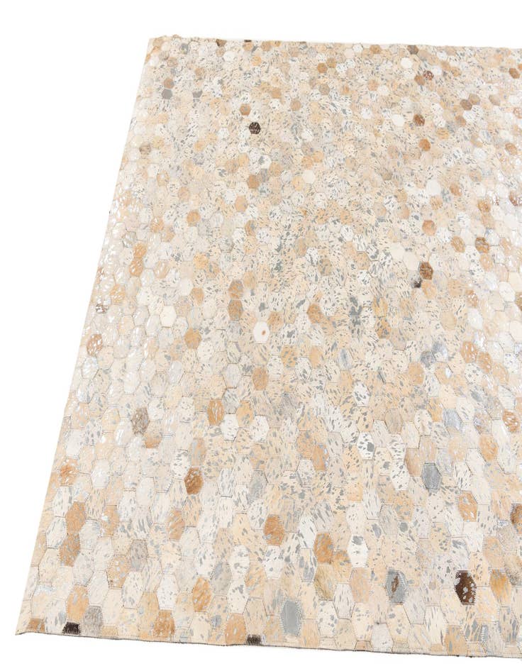 Detail image of  5' 4 x 7' 9 Cowhide Stocks Rug