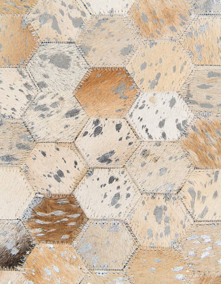 Detail image of  5' 4 x 7' 9 Cowhide Stocks Rug