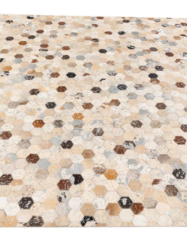 Detail image of  5' 4 x 7' 7 Cowhide Stocks Rug