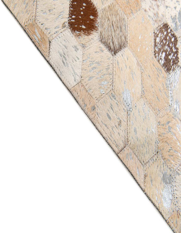 Detail image of  5' 4 x 7' 7 Cowhide Stocks Rug