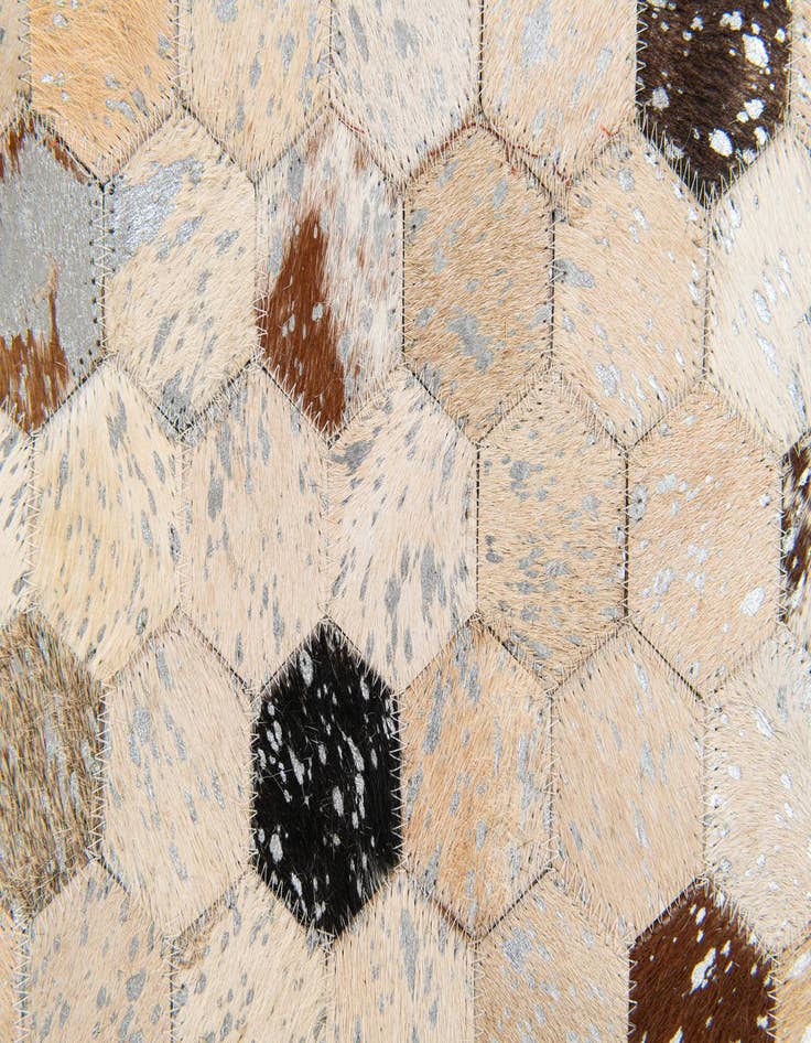Detail image of  5' 4 x 7' 7 Cowhide Stocks Rug