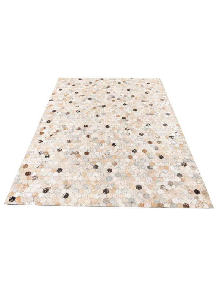 Detail image of  5' 6 x 7' 8 Cowhide Stocks Rug