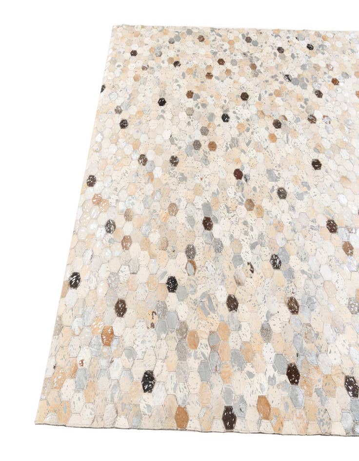 Detail image of  5' 6 x 7' 8 Cowhide Stocks Rug