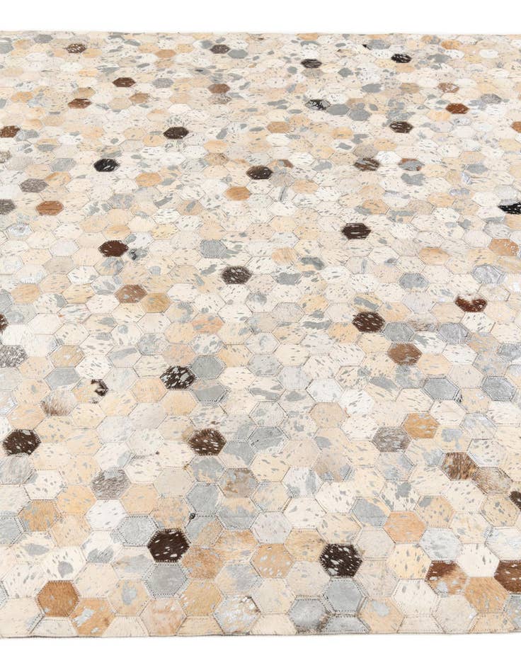 Detail image of  5' 6 x 7' 8 Cowhide Stocks Rug