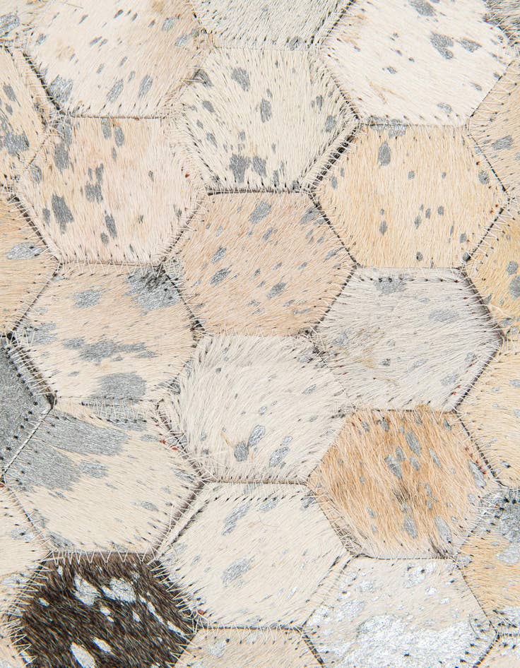 Detail image of  5' 6 x 7' 8 Cowhide Stocks Rug