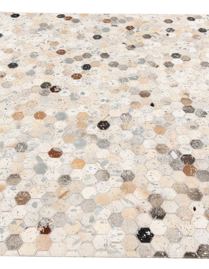 Detail image of  5' x 7' 9 Cowhide Stocks Rug