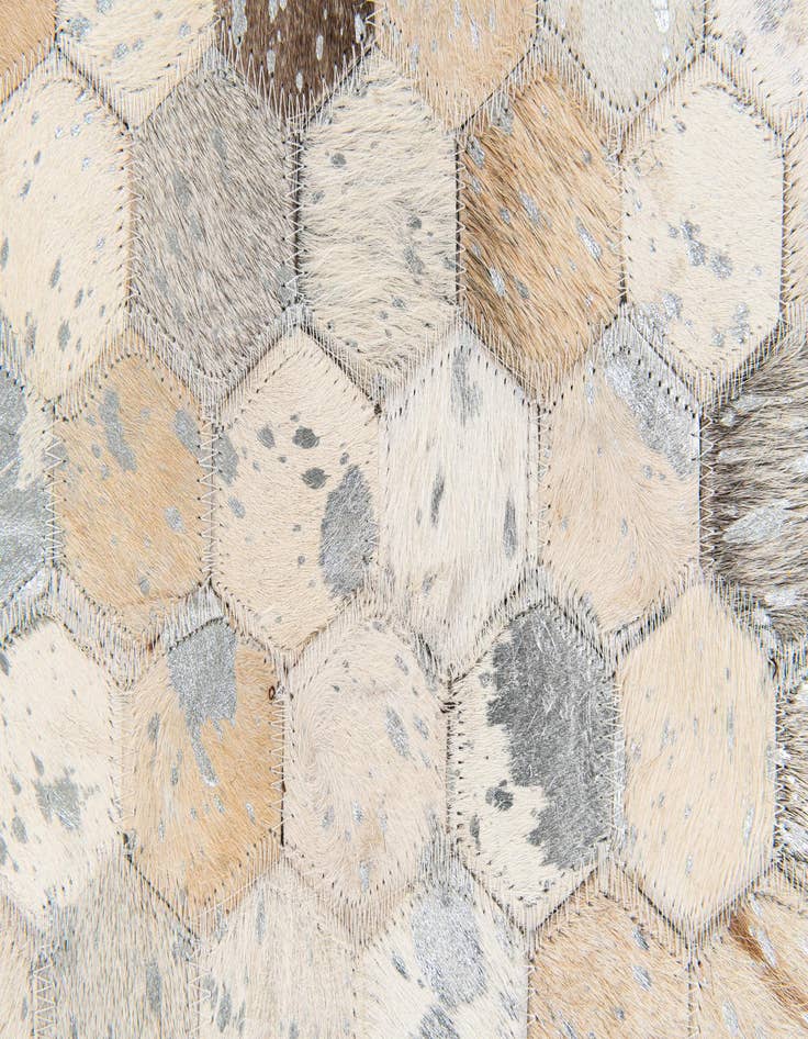 Detail image of  5' x 7' 9 Cowhide Stocks Rug