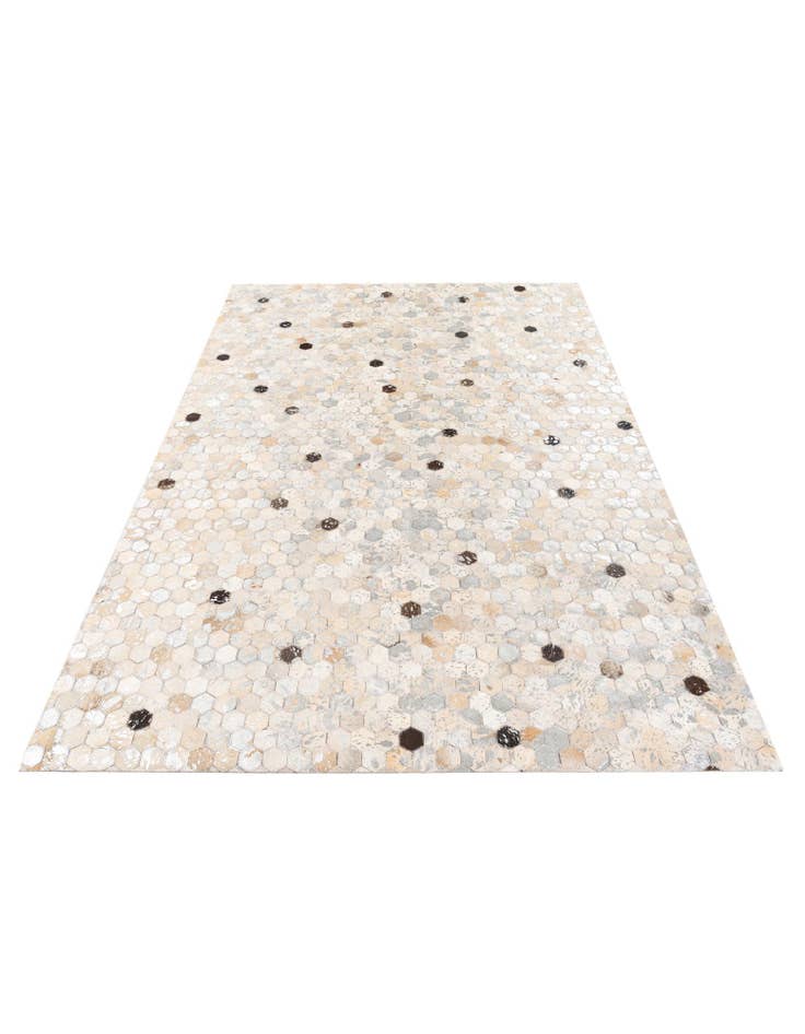 Detail image of  5' 3 x 7' 7 Cowhide Stocks Rug