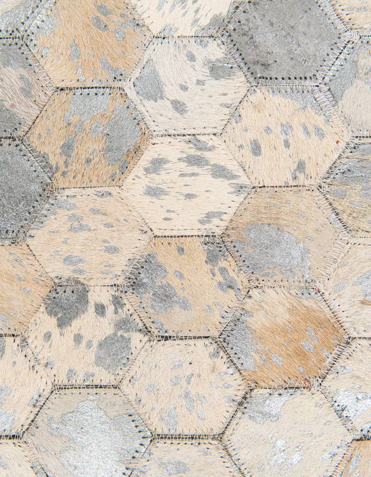 Detail image of  5' 3 x 7' 7 Cowhide Stocks Rug