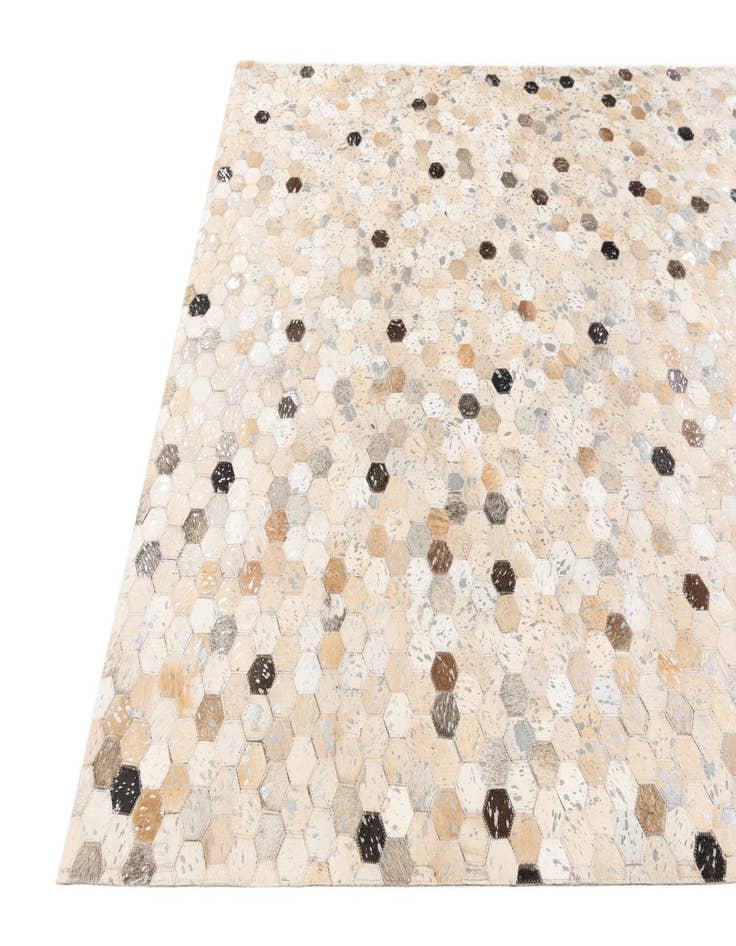 Detail image of  5' 3 x 7' 4 Cowhide Stocks Rug