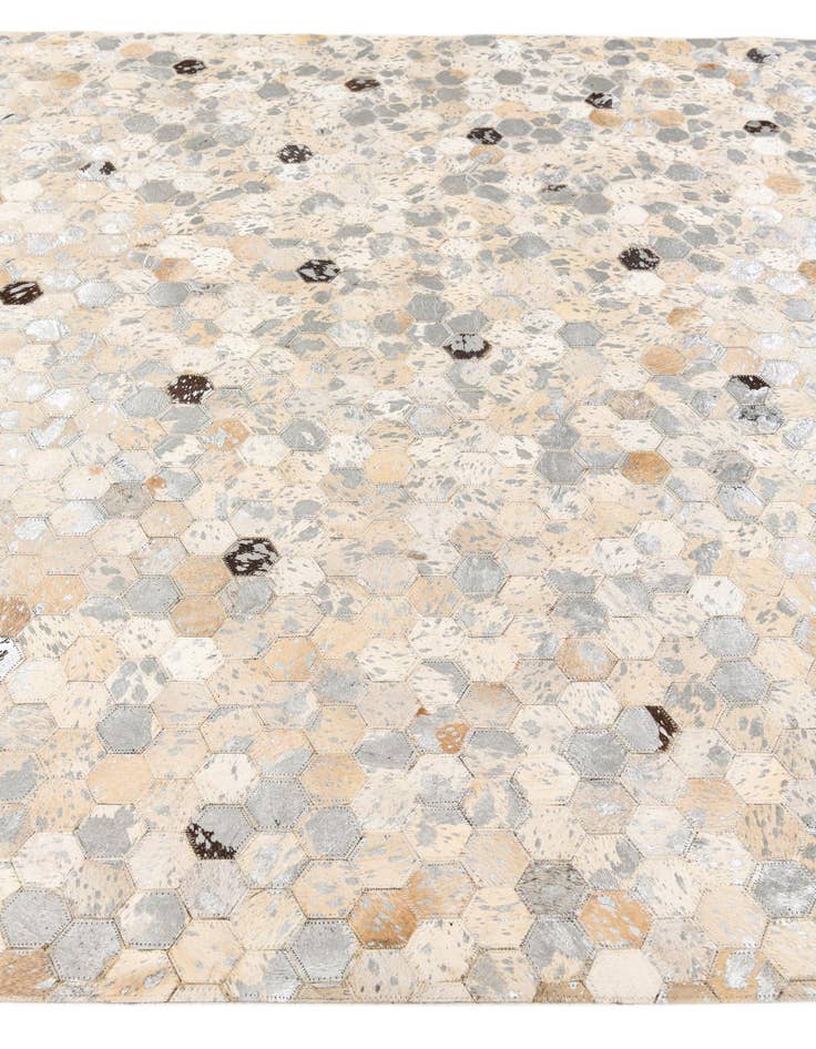 Detail image of  5' 3 x 7' 8 Cowhide Stocks Rug