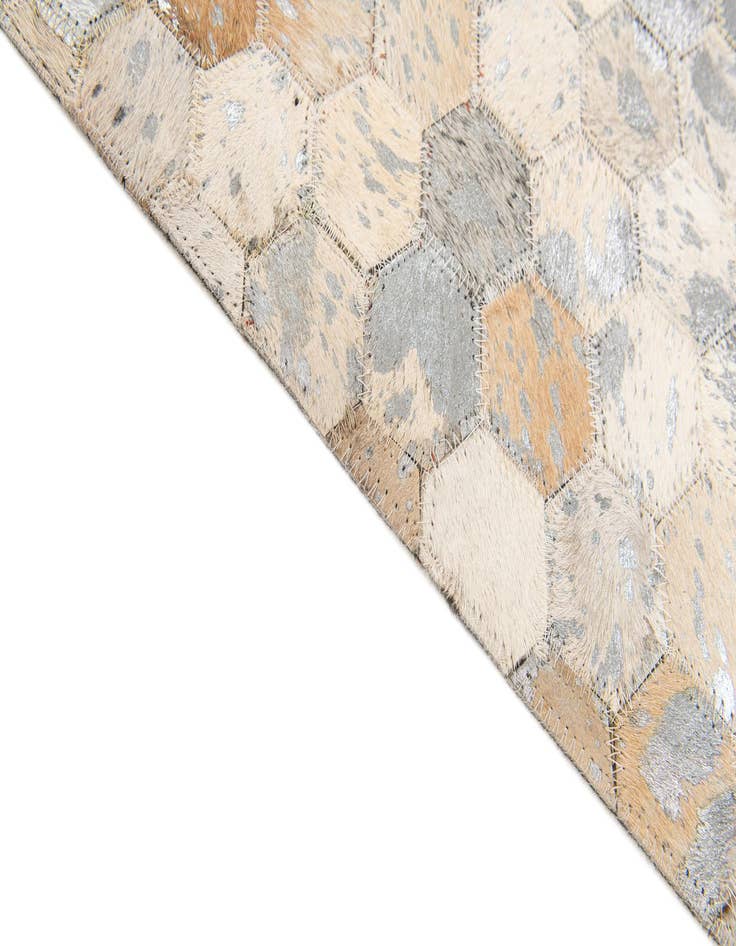 Detail image of  5' 3 x 7' 8 Cowhide Stocks Rug