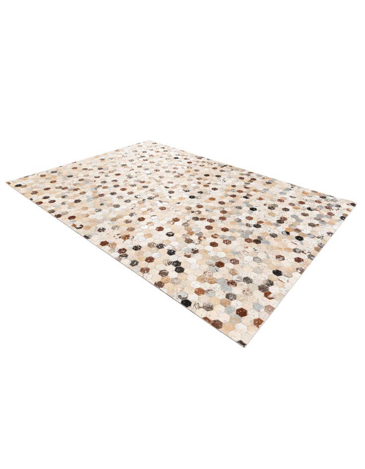 Detail image of  5' 4 x 7' 6 Cowhide Stocks Rug