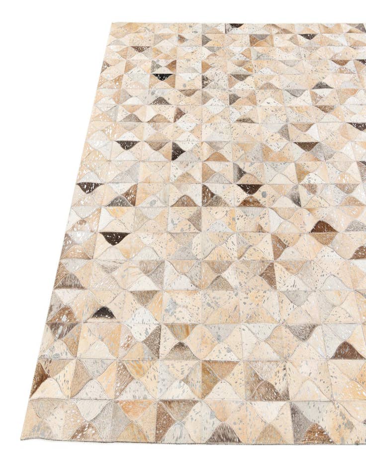 Detail image of  5' 3 x 7' 7 Cowhide Stocks Rug