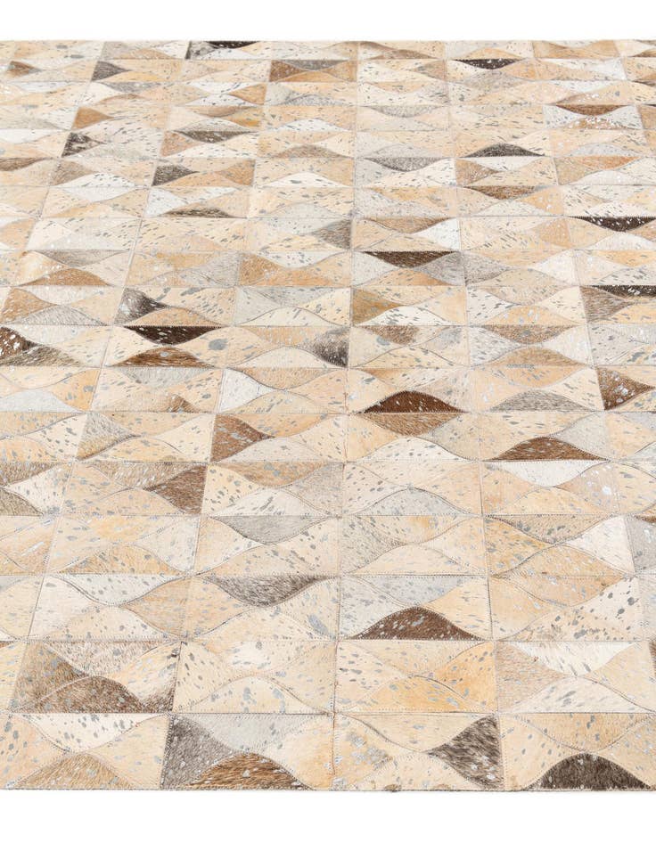 Detail image of  5' 3 x 7' 7 Cowhide Stocks Rug