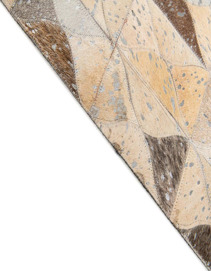 Detail image of  5' 3 x 7' 7 Cowhide Stocks Rug
