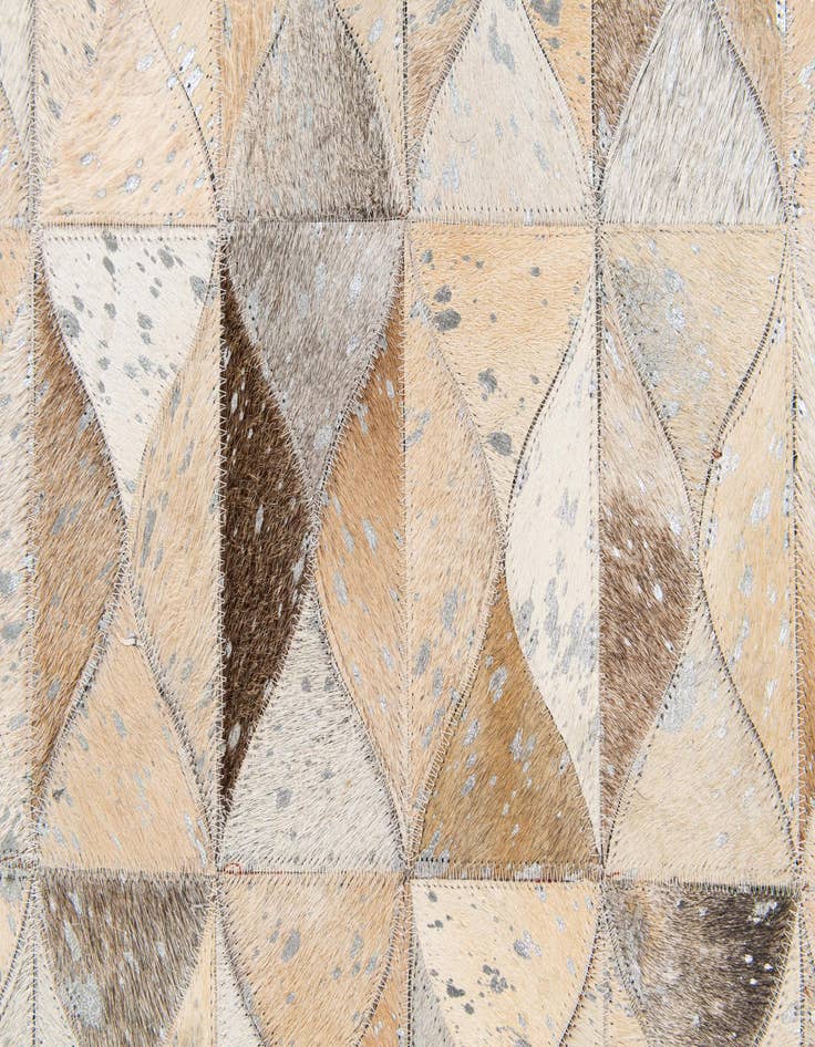 Detail image of  5' 3 x 7' 7 Cowhide Stocks Rug