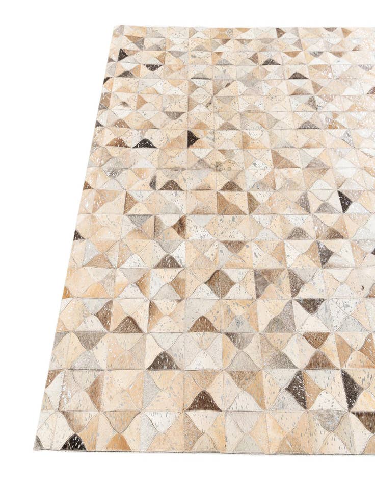 Detail image of  5' 4 x 7' 6 Cowhide Stocks Rug