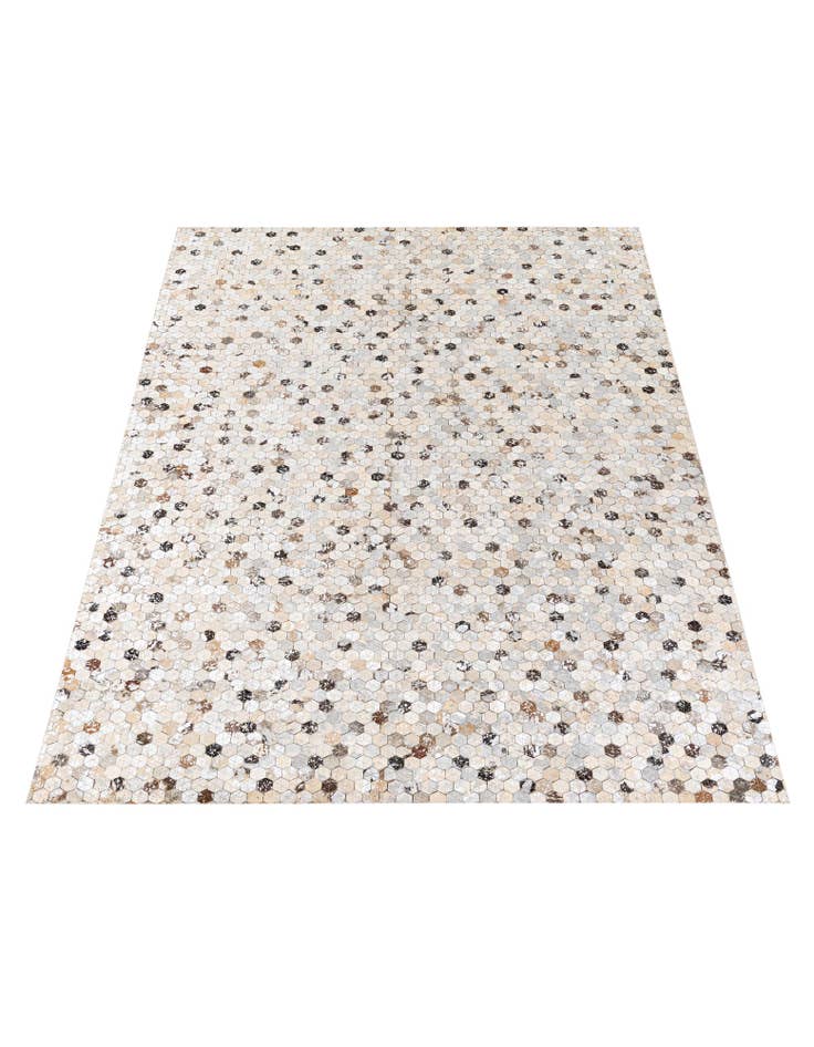 Detail image of  5' 3 x 7' 9 Cowhide Stocks Rug