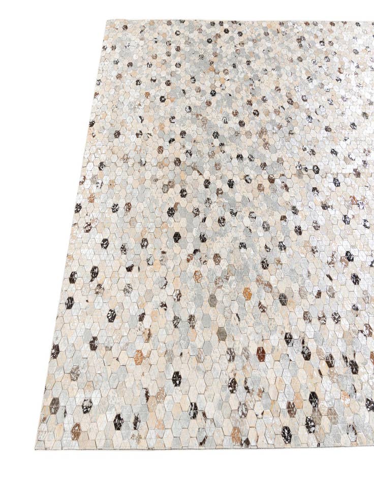 Detail image of  5' 3 x 7' 9 Cowhide Stocks Rug