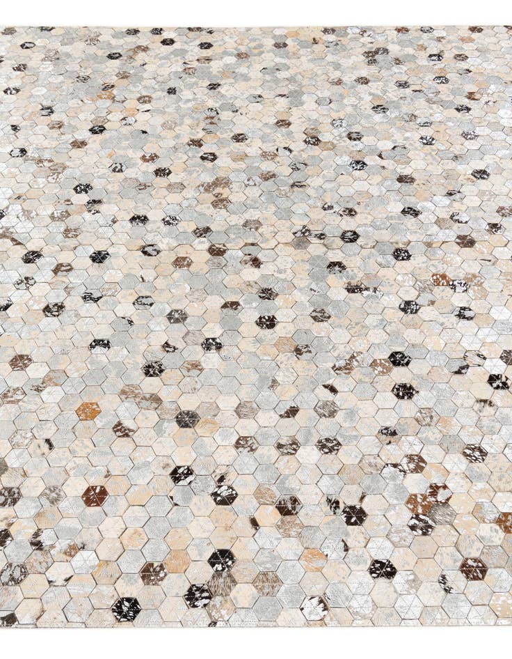 Detail image of  5' 3 x 7' 9 Cowhide Stocks Rug