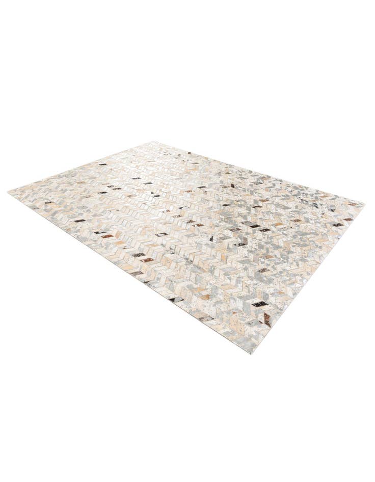 Detail image of  5' 3 x 7' 3 Cowhide Stocks Rug