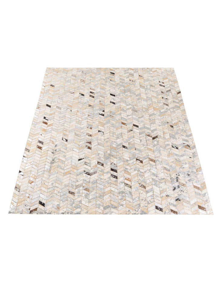 Detail image of  5' 3 x 7' 3 Cowhide Stocks Rug