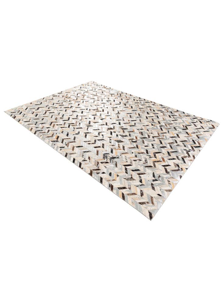 Detail image of  5' 4 x 7' 6 Cowhide Stocks Rug