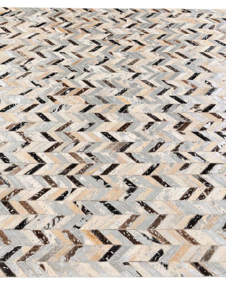 Detail image of  5' 4 x 7' 6 Cowhide Stocks Rug