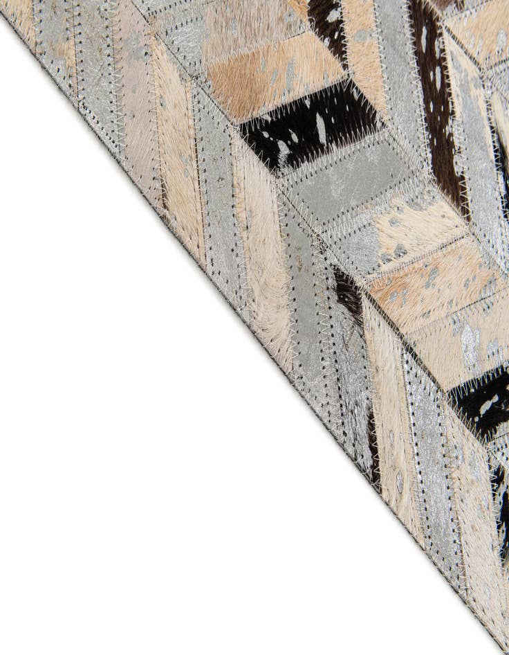 Detail image of  5' 4 x 7' 6 Cowhide Stocks Rug