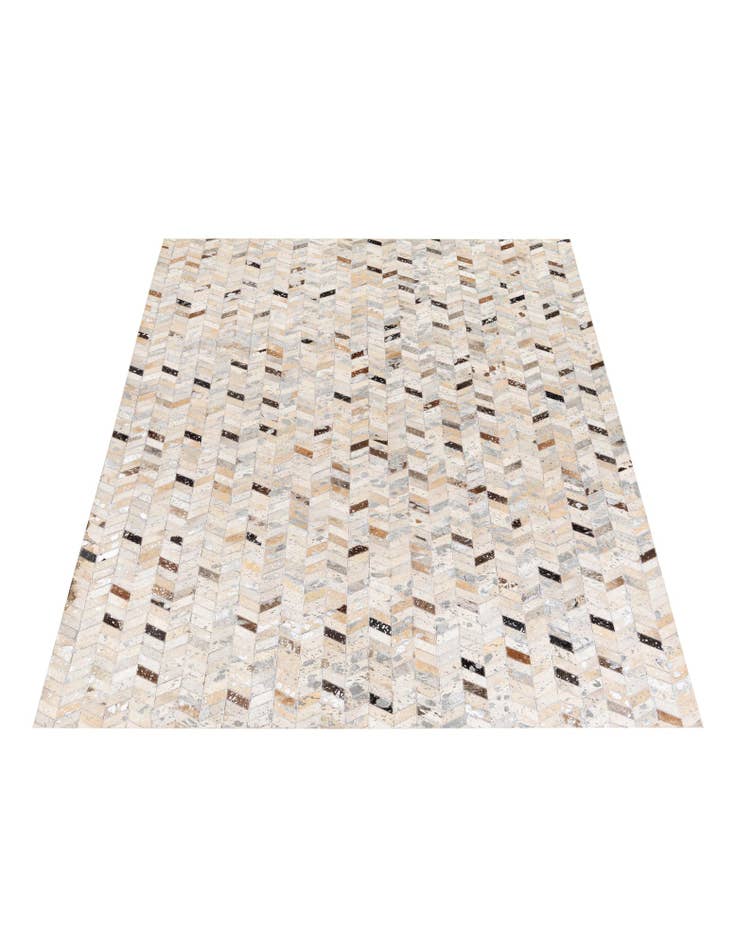 Detail image of  5' 4 x 7' 7 Cowhide Stocks Rug