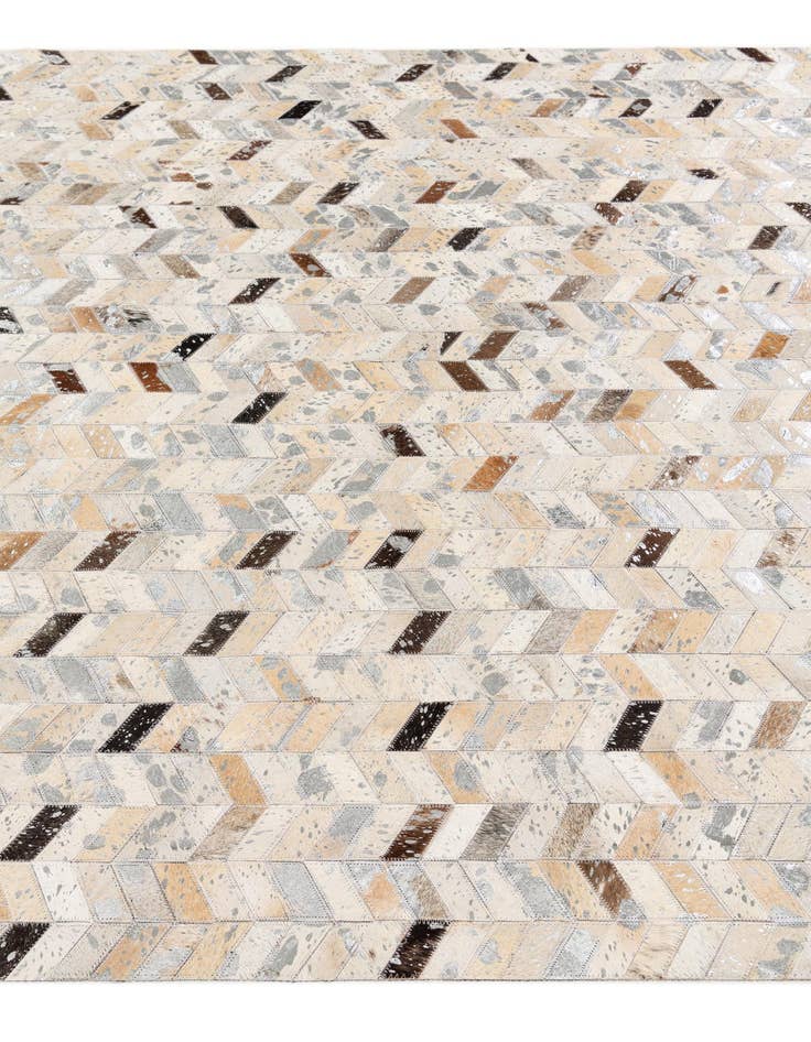 Detail image of  5' 4 x 7' 7 Cowhide Stocks Rug