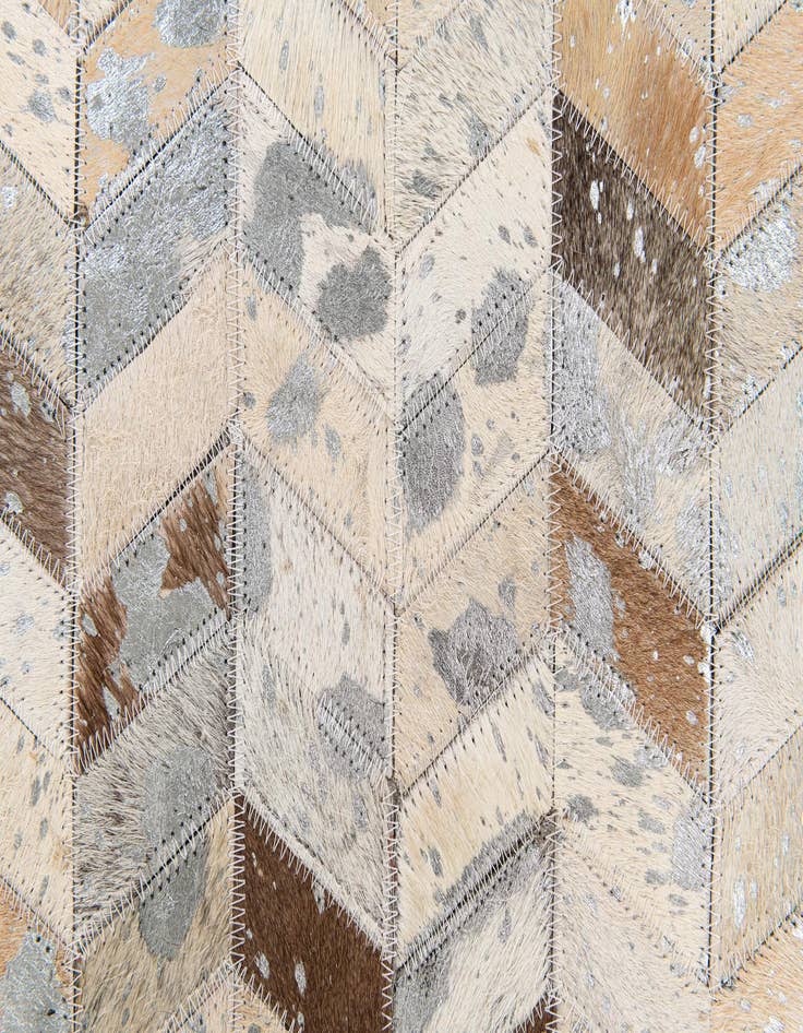 Detail image of  5' 4 x 7' 7 Cowhide Stocks Rug