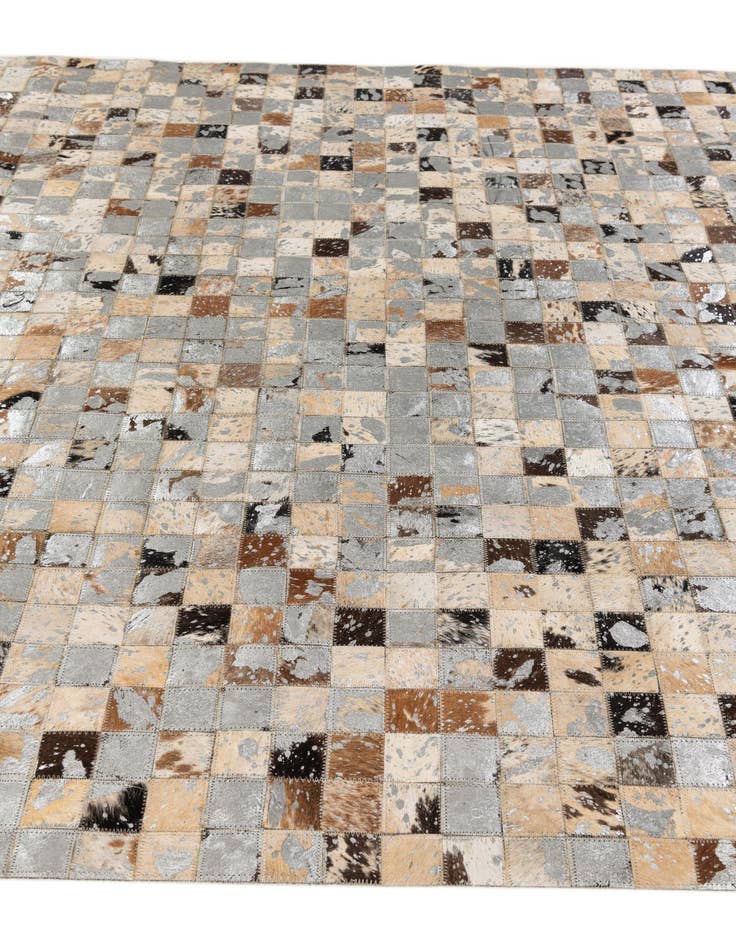 Detail image of  5' 3 x 7' 3 Cowhide Stocks Rug