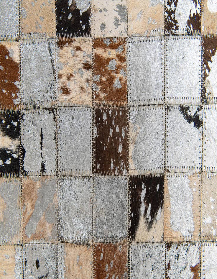 Detail image of  5' 3 x 7' 3 Cowhide Stocks Rug